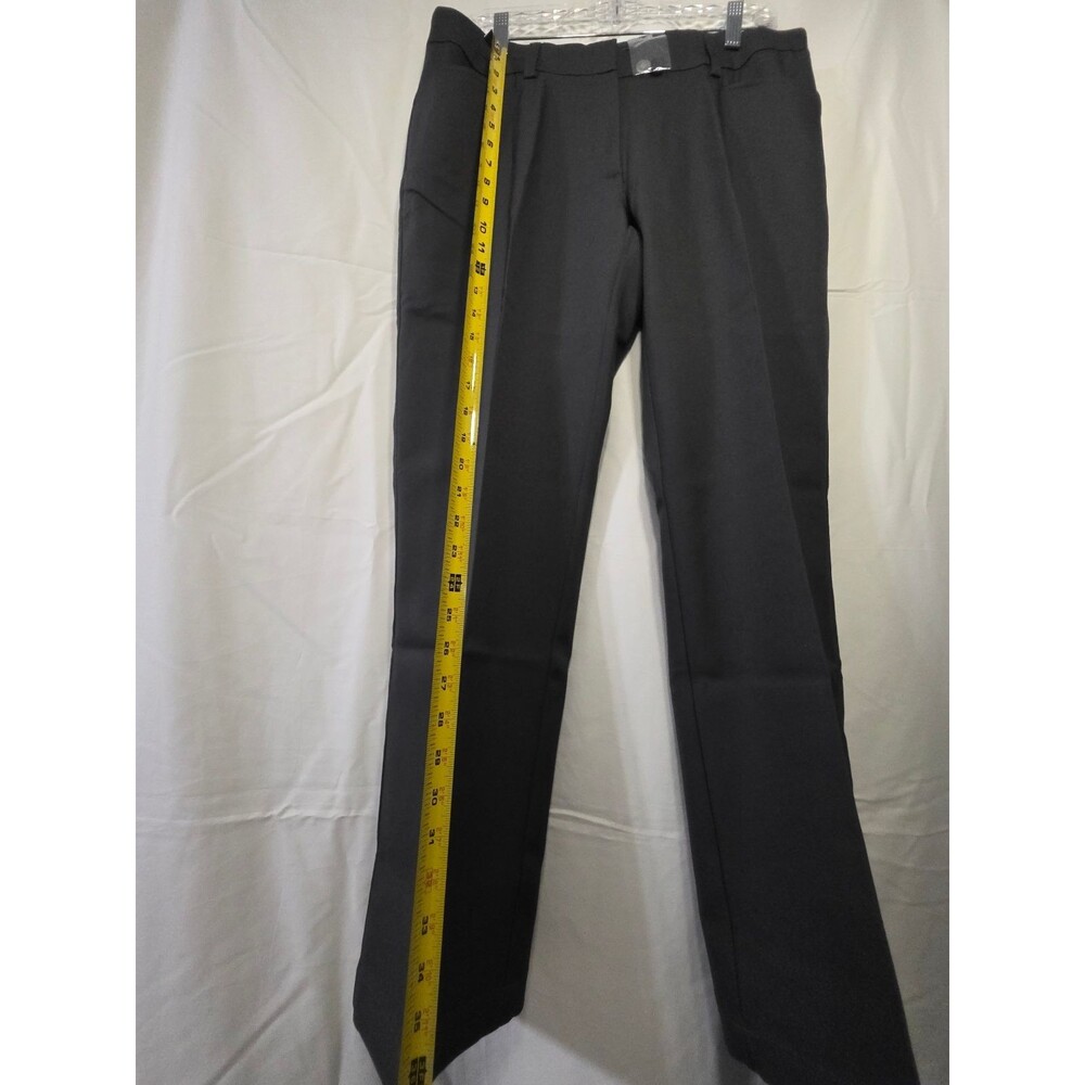 aodee women's 12 Black Dress Pants Flat Front Waist 29 Inseam 29 Made in Vietnam - Picture 2 of 5